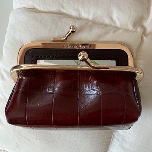 Etienne Aigner Vintage Oxblood Lipstick Case with Mirror